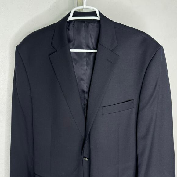MICHAEL MICHAEL KORS Men's Sport Coat Blazer Two-Button Navy Wool Blend Size 46 - Picture 3 of 8
